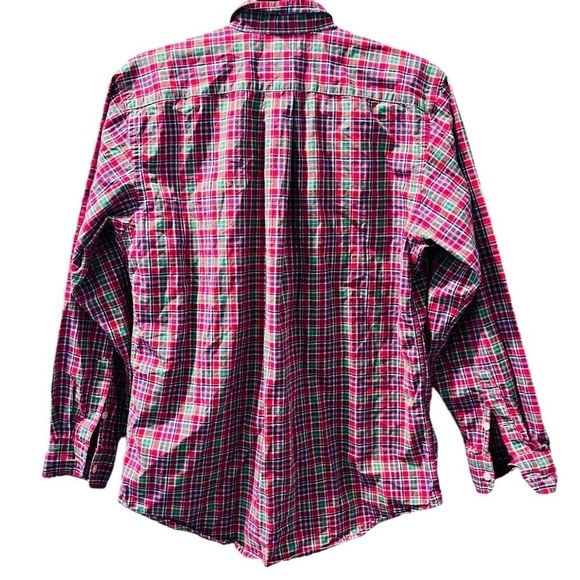 Ralph Lauren Christmas Colors Plaid Button Down Red Green Men's Size XL Holiday - Picture 6 of 7